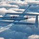 The Rutan Voyager in flight. Note the damaged left wingtip. (NASA)